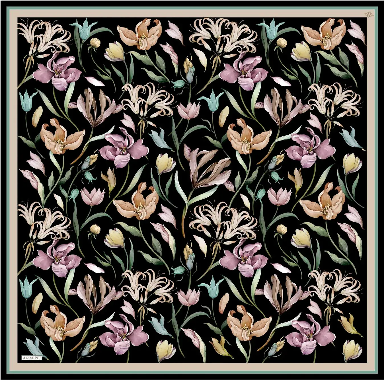 Armine Kelsey Floral Silk Scarf No. 38