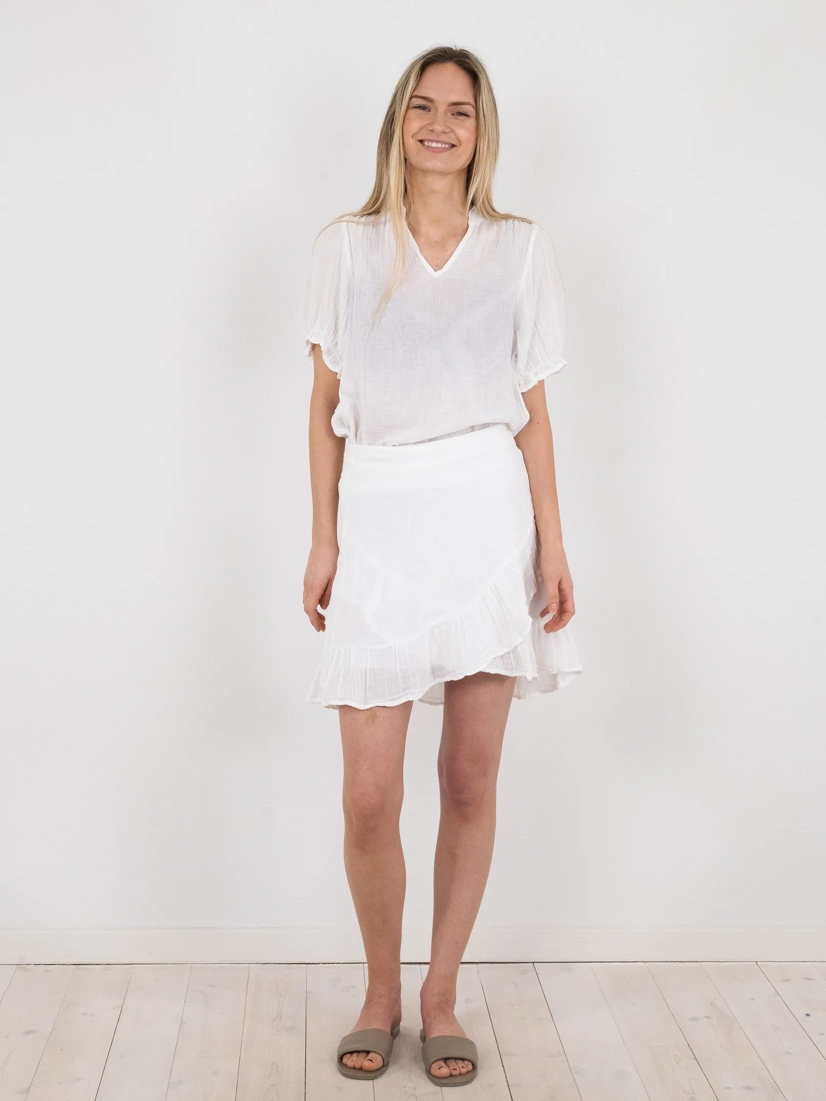 Bekka S Gauze Skirt - White