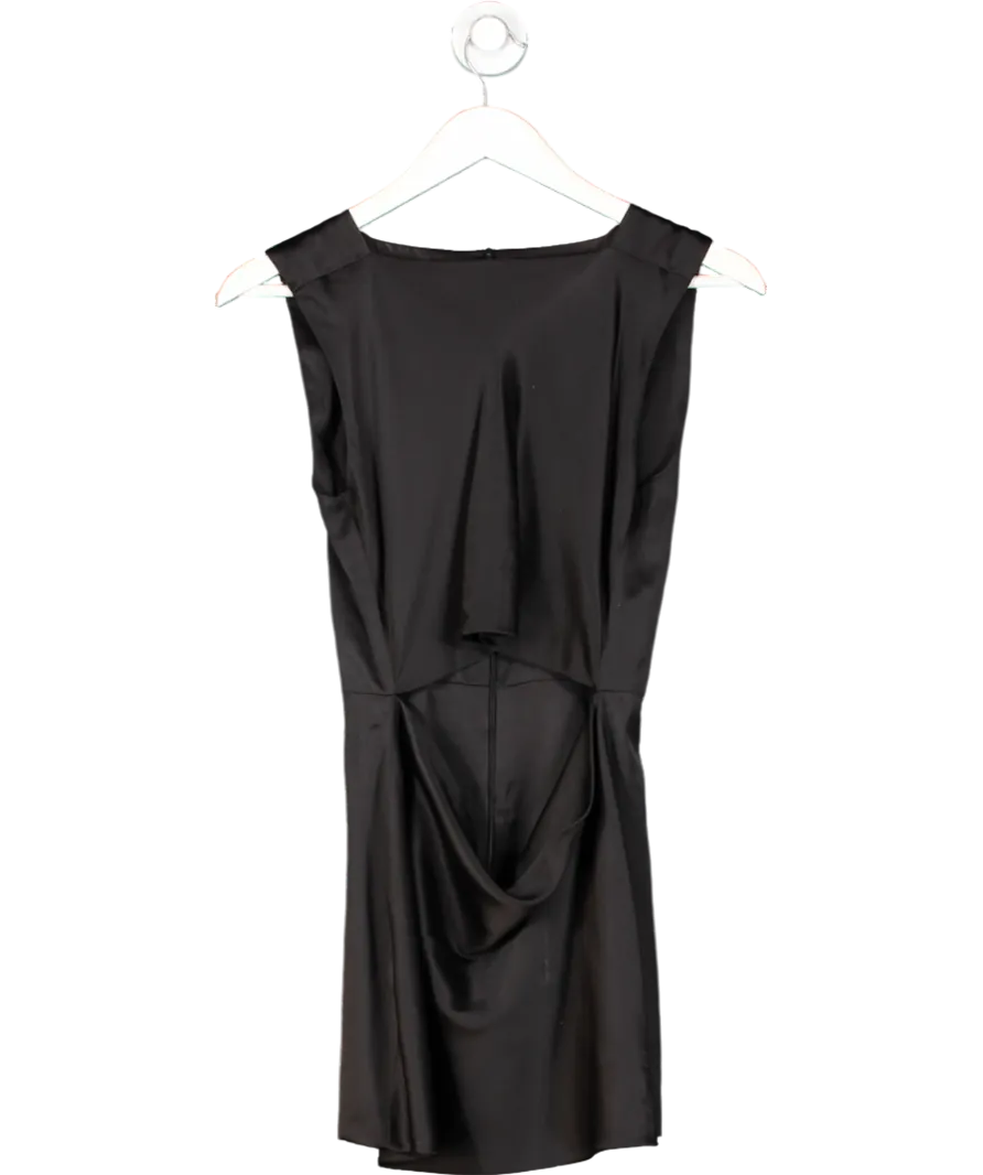 Bevza Black Silk Mini Dress UK S