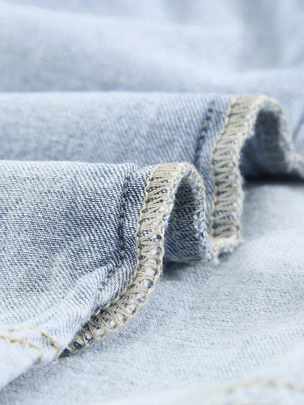 Button Front Denim Dress