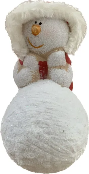 Ceramic Snowman With Snowball