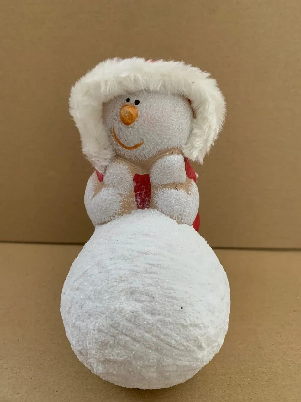 Ceramic Snowman With Snowball