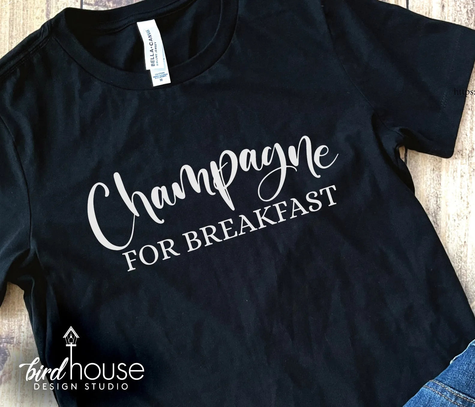 Champagne for Breakfast Shirt, Cute Brunch Graphic Tee