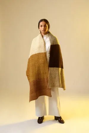 Colour Block Wide Scarf
