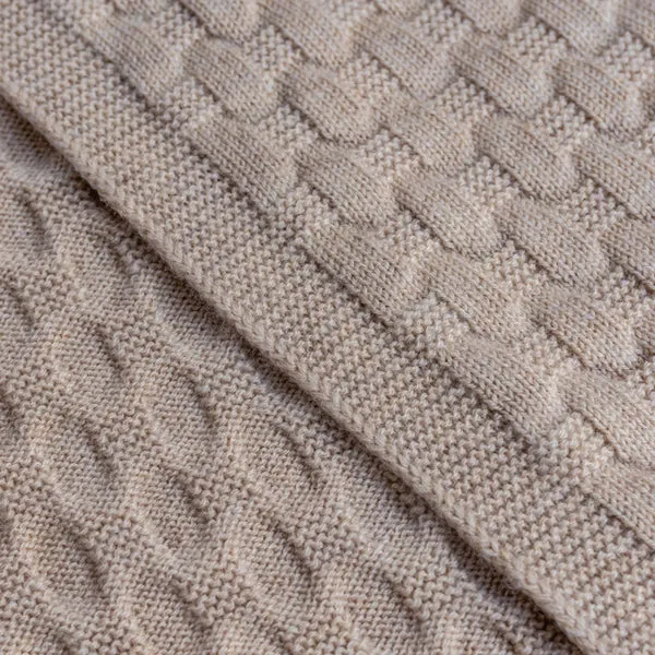 Hvid Knitted Scarf Fiona - Sand