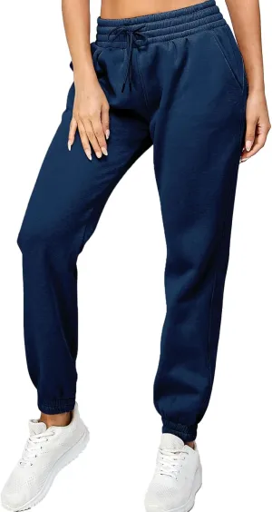 IUUI Women's High Waisted Sweatpants Fleece Joggers Pockets Cotton Lounge Athletic Baggy Pants