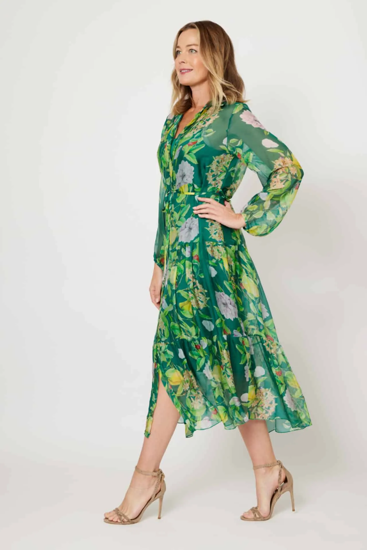La Strada - Silk/Viscose Tiered Shirt Dress - Gucci