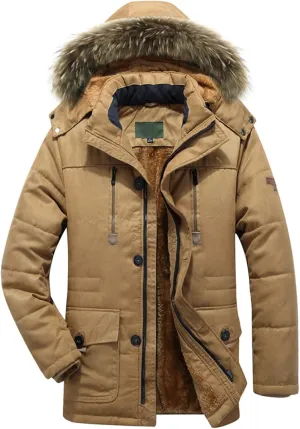 LCMTWX Men's Thick Thermal Winter Jacket Stand Collar Knitted Splice Sweater Coat Casual Cardigan Stylish Mens Puffer