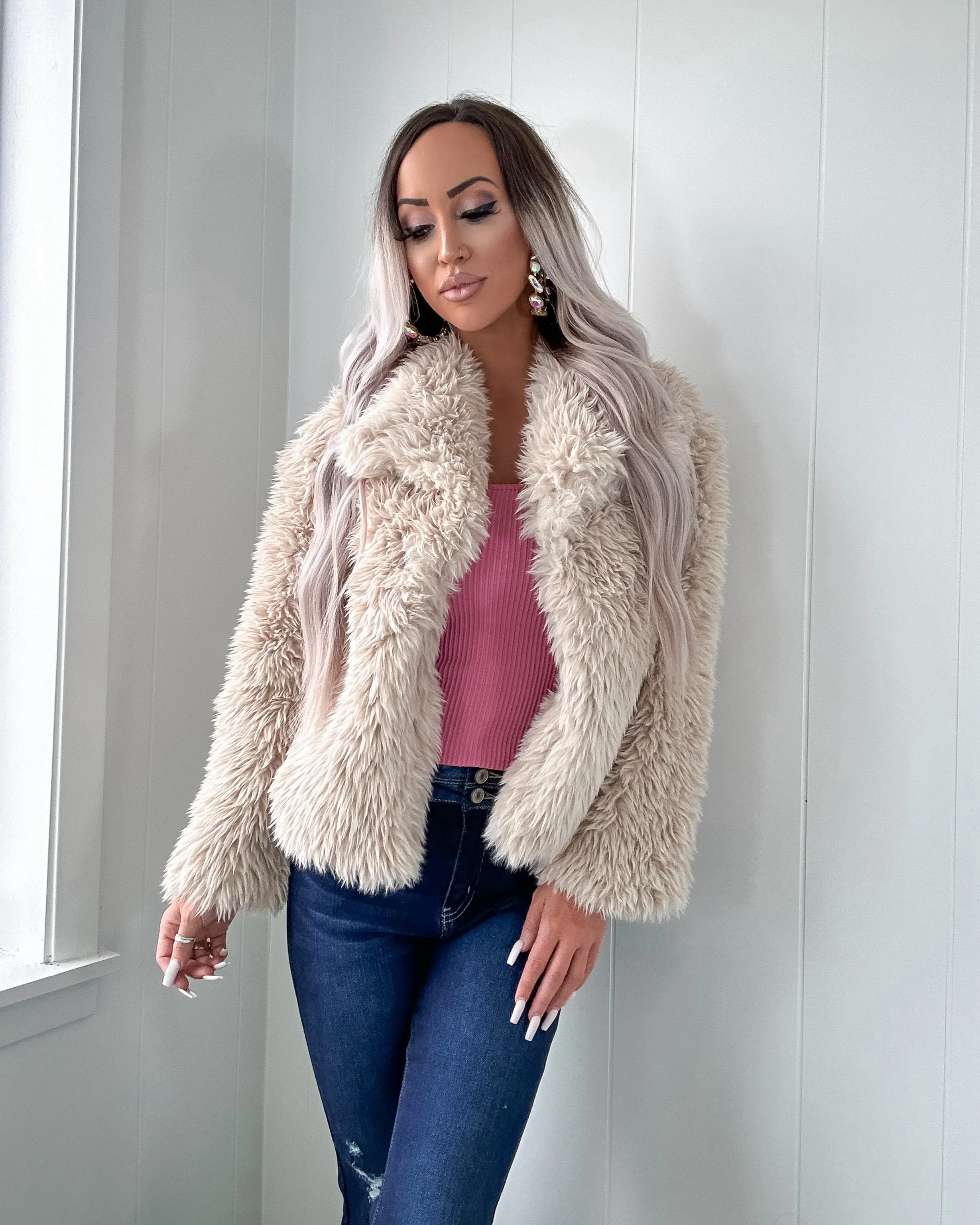 Moonlit Mink Fur Jacket - Tan