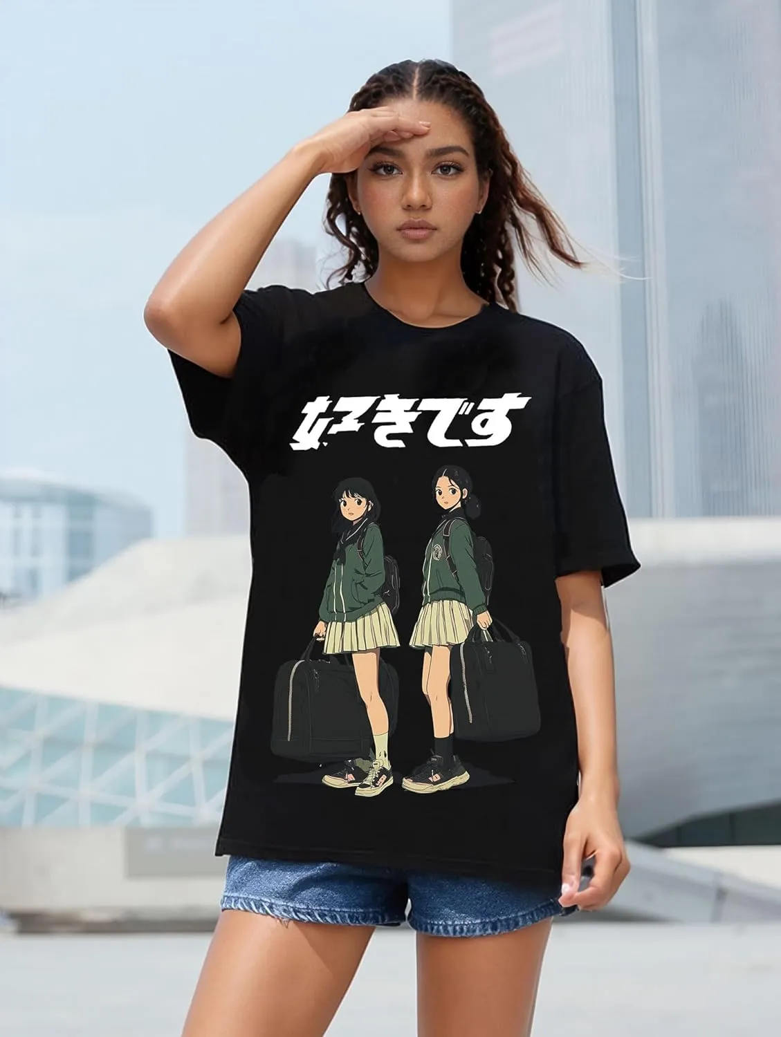 Oversized Graphic Tees Men Vintage Y2K Print Shirts Streetwear Unisex Harajuku T-Shirts