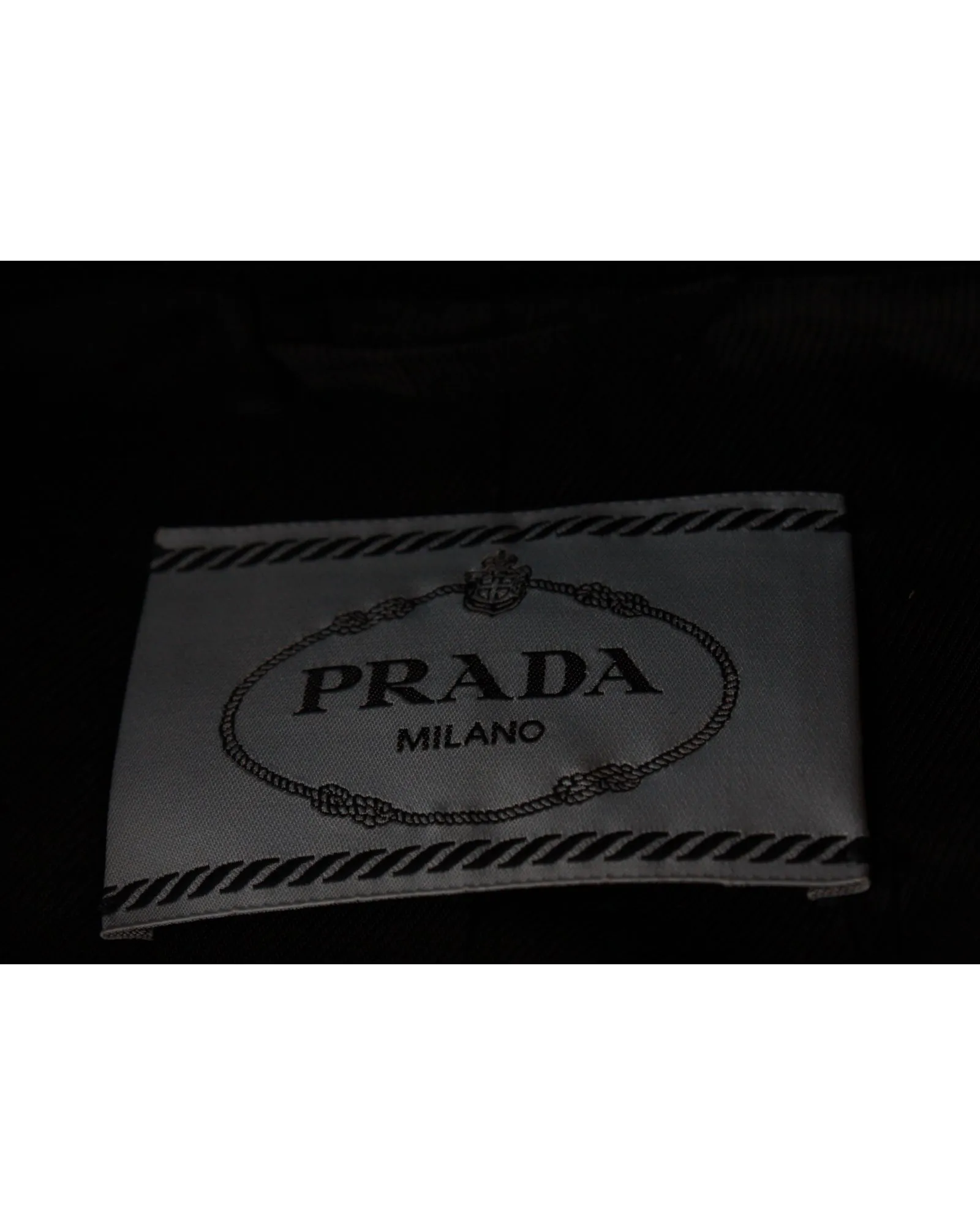 Prada Buttoned Top Coat in Charcoal Wool
