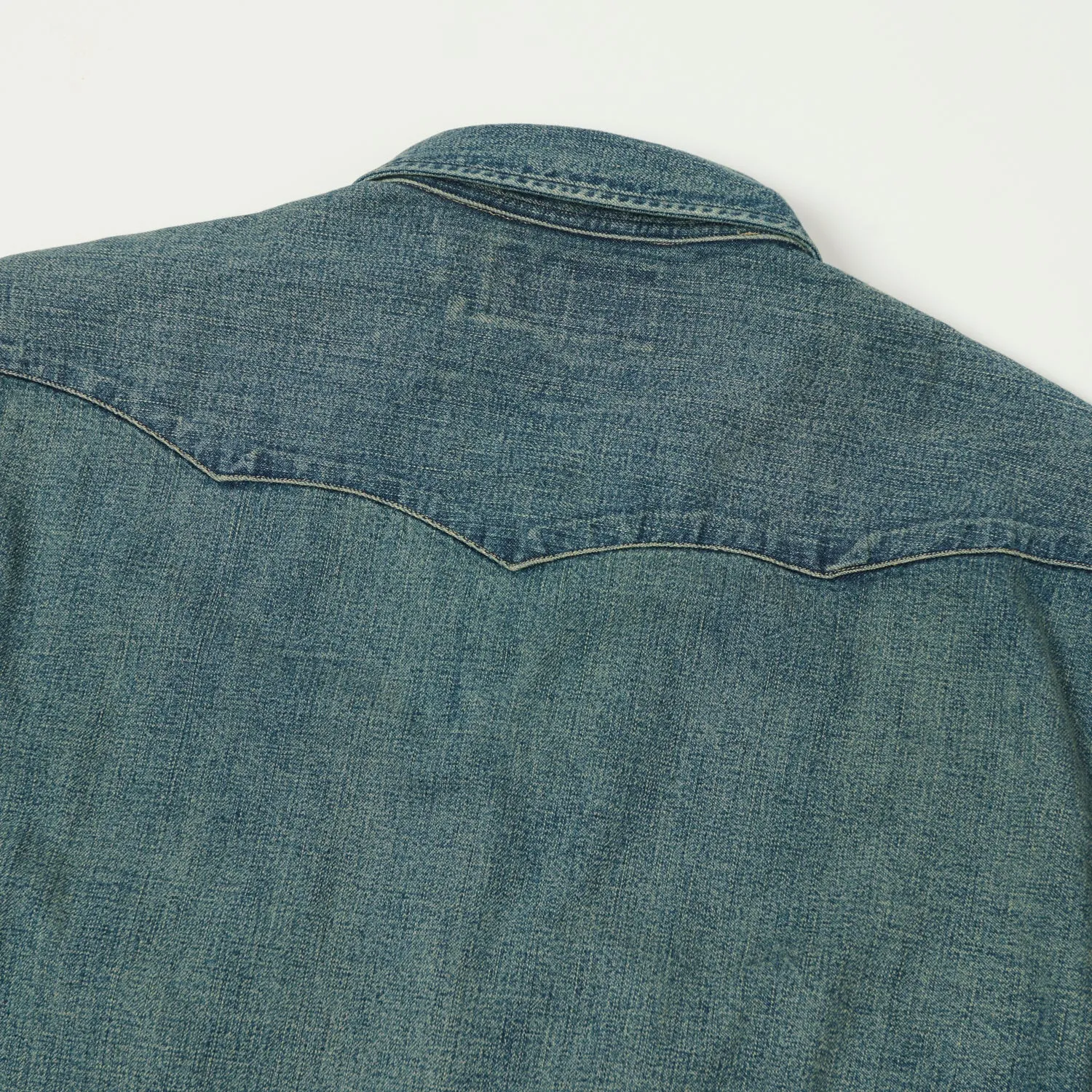 RRL Slim Fit Denim Western Shirt - Dark Wash
