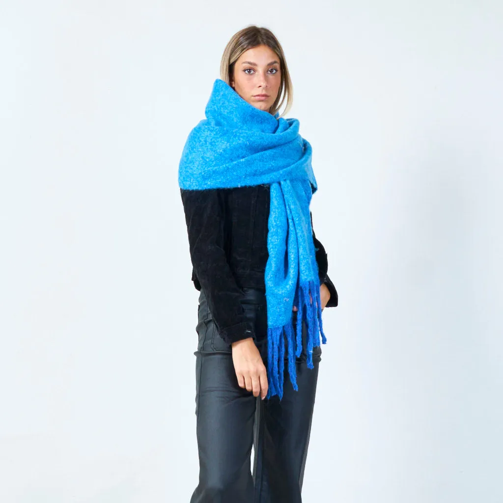 Textured fringe scarf wholesale