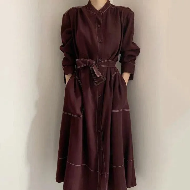 Trench coat style dress