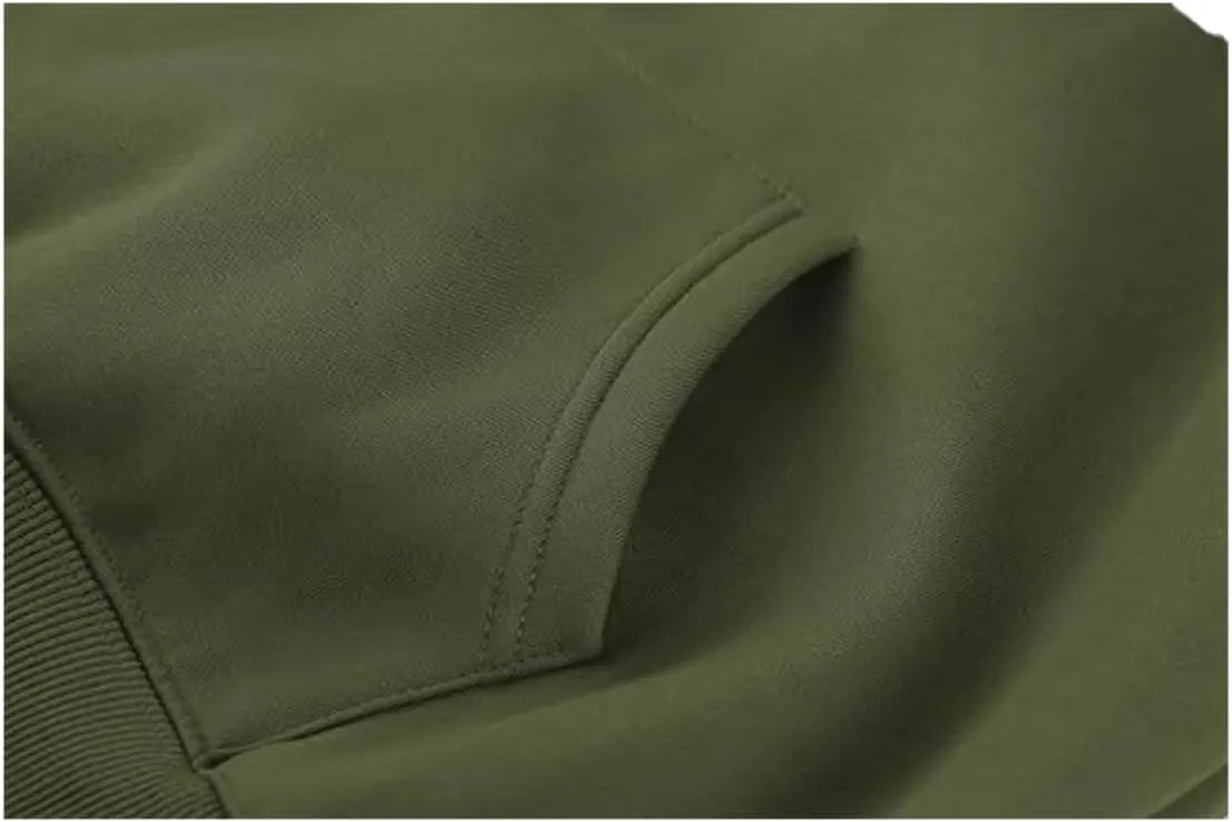 Unisex Basic Loose Hoodie Sweatshirt Long Sleeve Pocket Drop Shoulder Pullovers