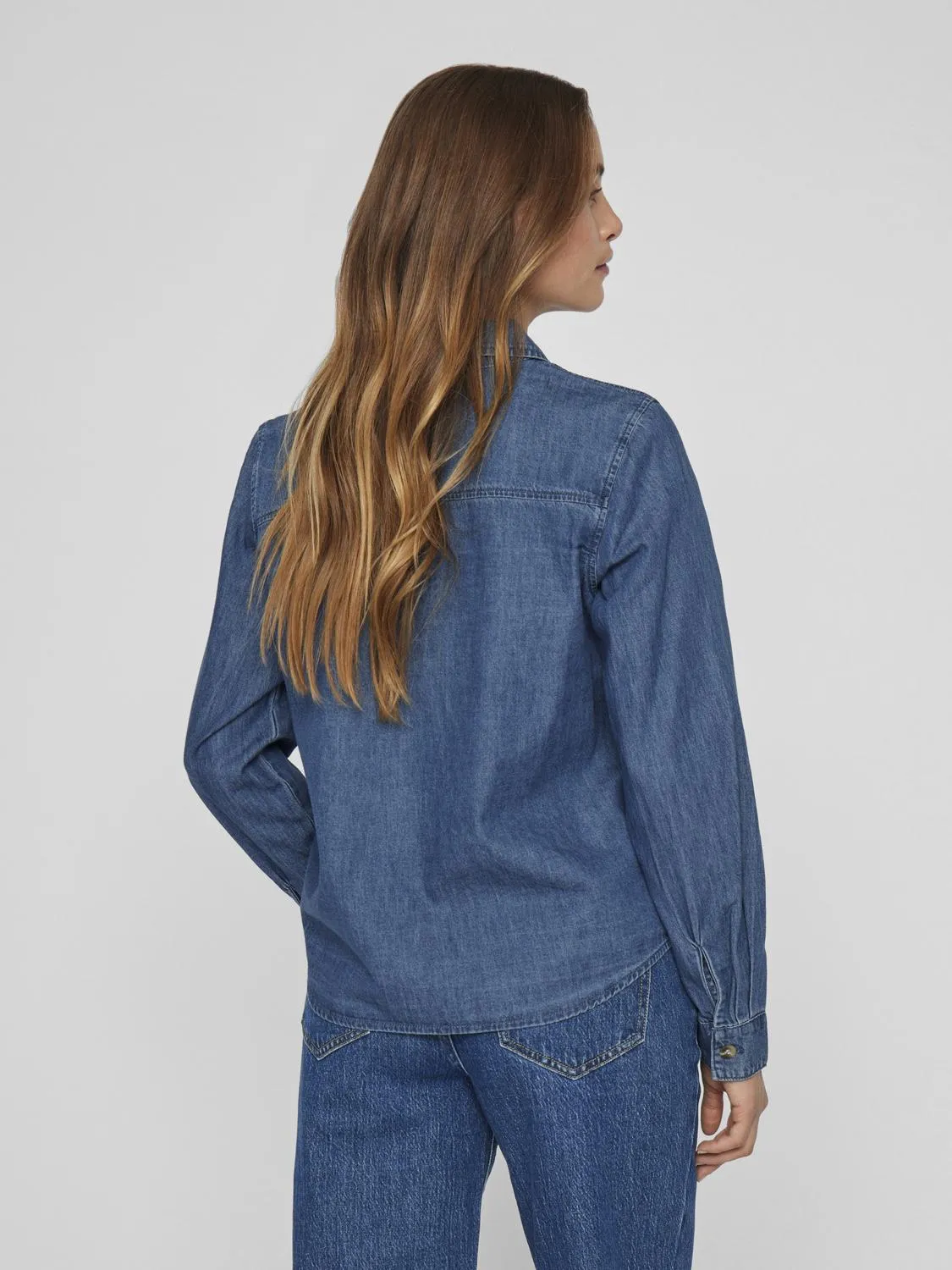 VICAYA Shirt - Medium Blue Denim