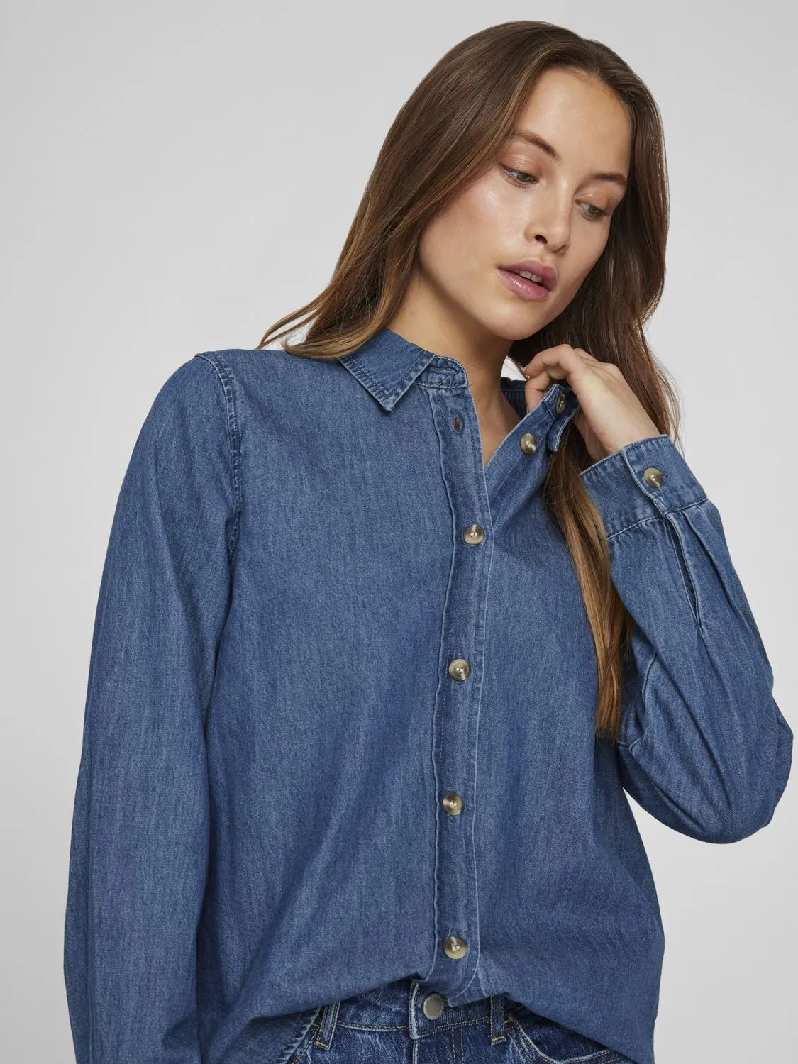 VICAYA Shirt - Medium Blue Denim